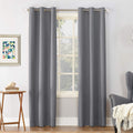 Sun Zero Cooper Thermal Insulated Energy Efficient Grommet Curtain Panel, 40 x 95, Gray