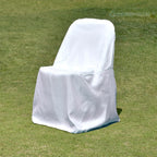 Sparkles Make It Special 200 Pc Polyester Folding Chair Covers - Wedding Reception Banquet Party Restaurant - White