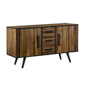 Cusco Acacia Wood Dining Buffet, Cabinet Credenza, Storage, 57'' Wide, Antique