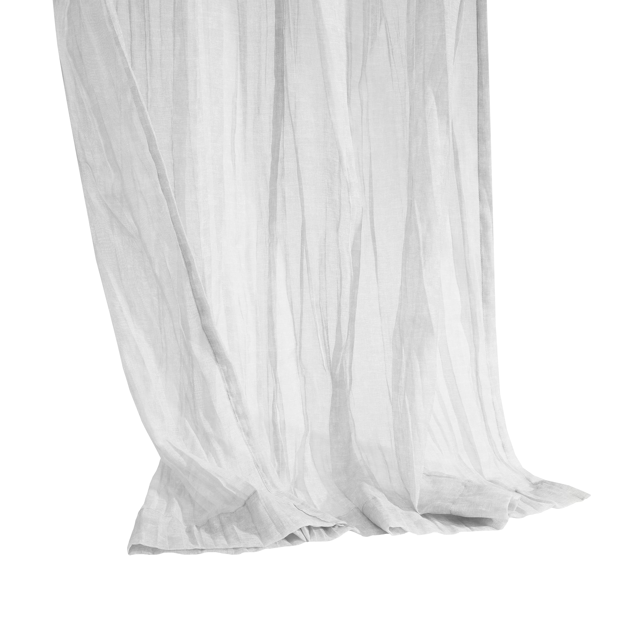 Richmark International Paloma Sheer Dual Header Curtain Panel 52 X 84 In White