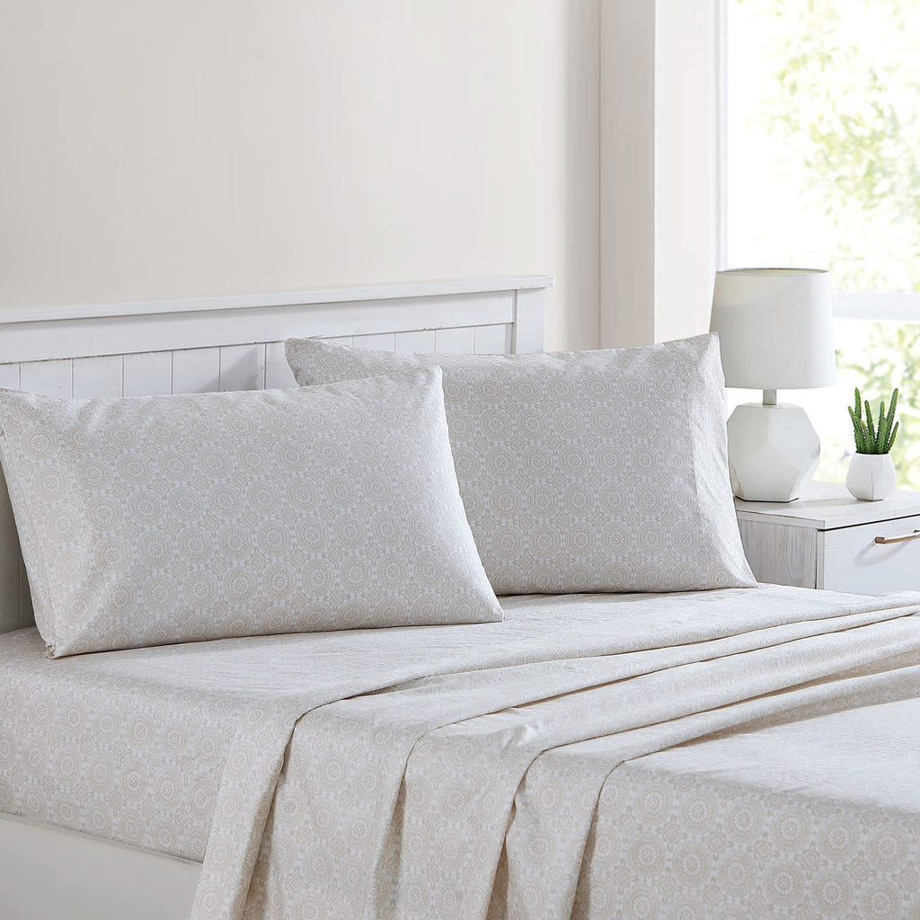 Modern Threads Printed 3-Piece Extra Soft Bedding Sheets & Pillowcase Set, Deep Pocket Up To 16 Inch Mattress Abella Twin