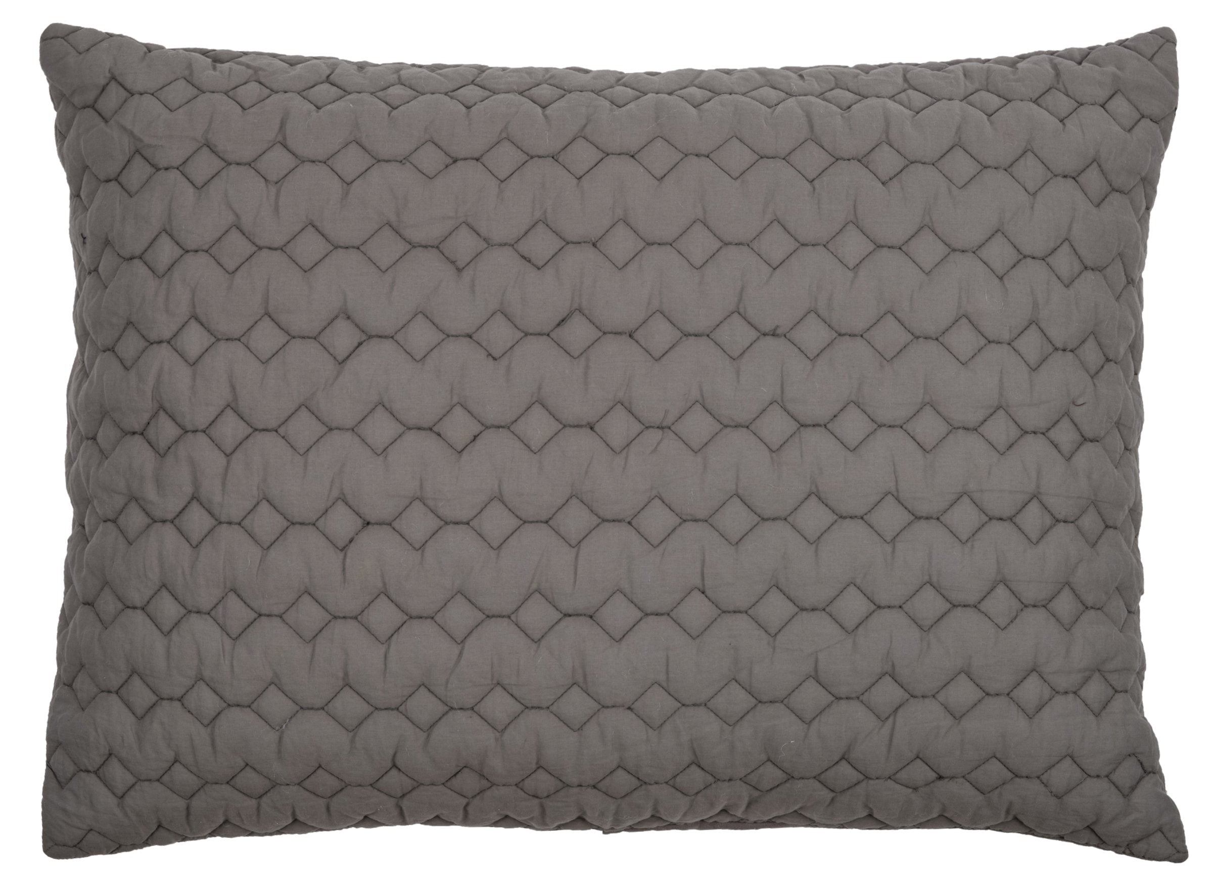 Rizzy Home | BT1801 | 20"x36" Gray/Neutral/Geometrical King Sham