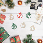 Nbeads 100 Pcs Number Wooden Calendar For Christmas, 1-25 Christmas Countdown Advent Calendar, Wooden Number Pendants For Christ