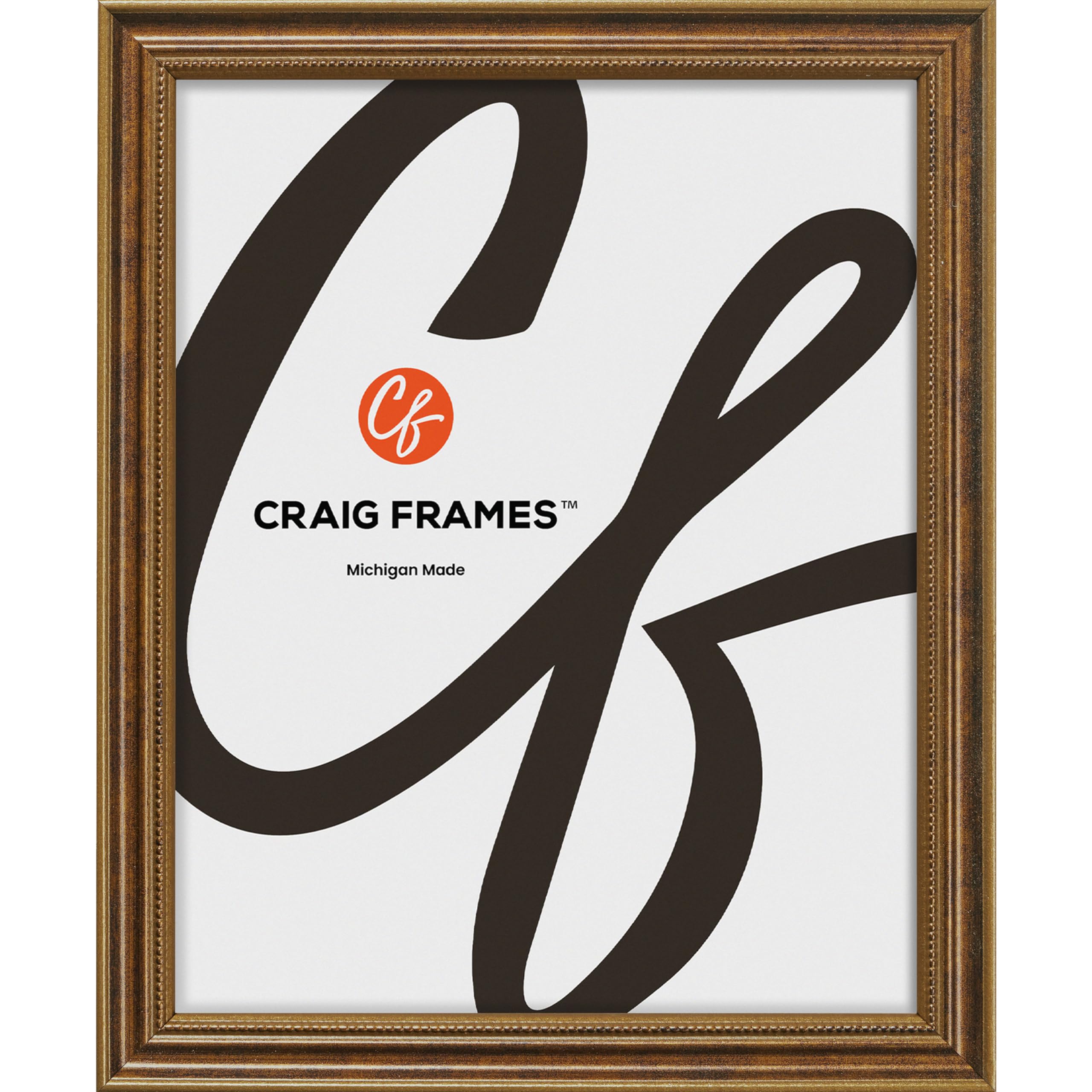 Craig Frames 314BR, 13x15 Picture Frame, Ornate Bronze