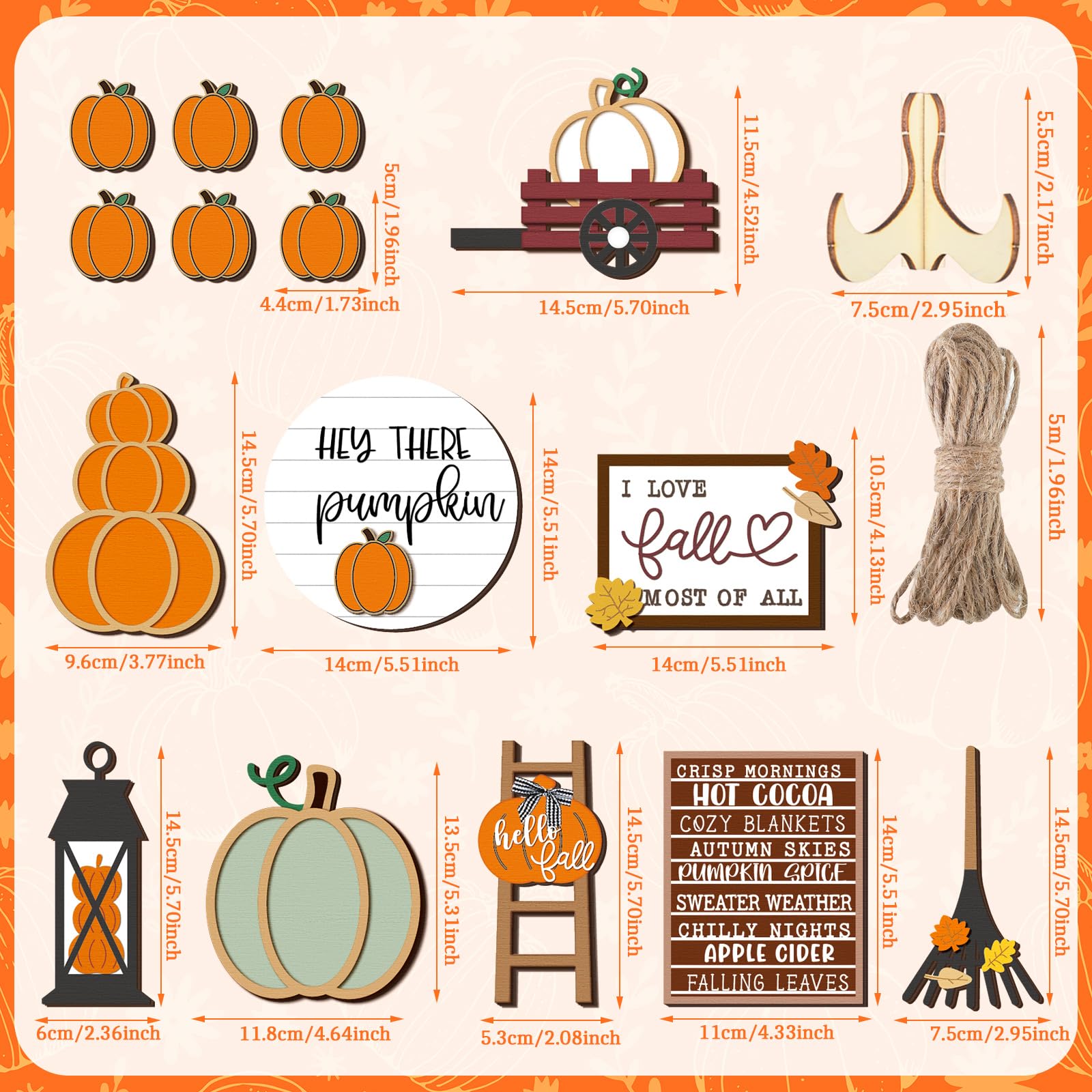 1 Set Fall Tiered Tray Decor Set Autumn Pumpkin Leaves Rustic Farmhouse Decor Thanksgiving Fall Decor Autumn Harvest Decorative