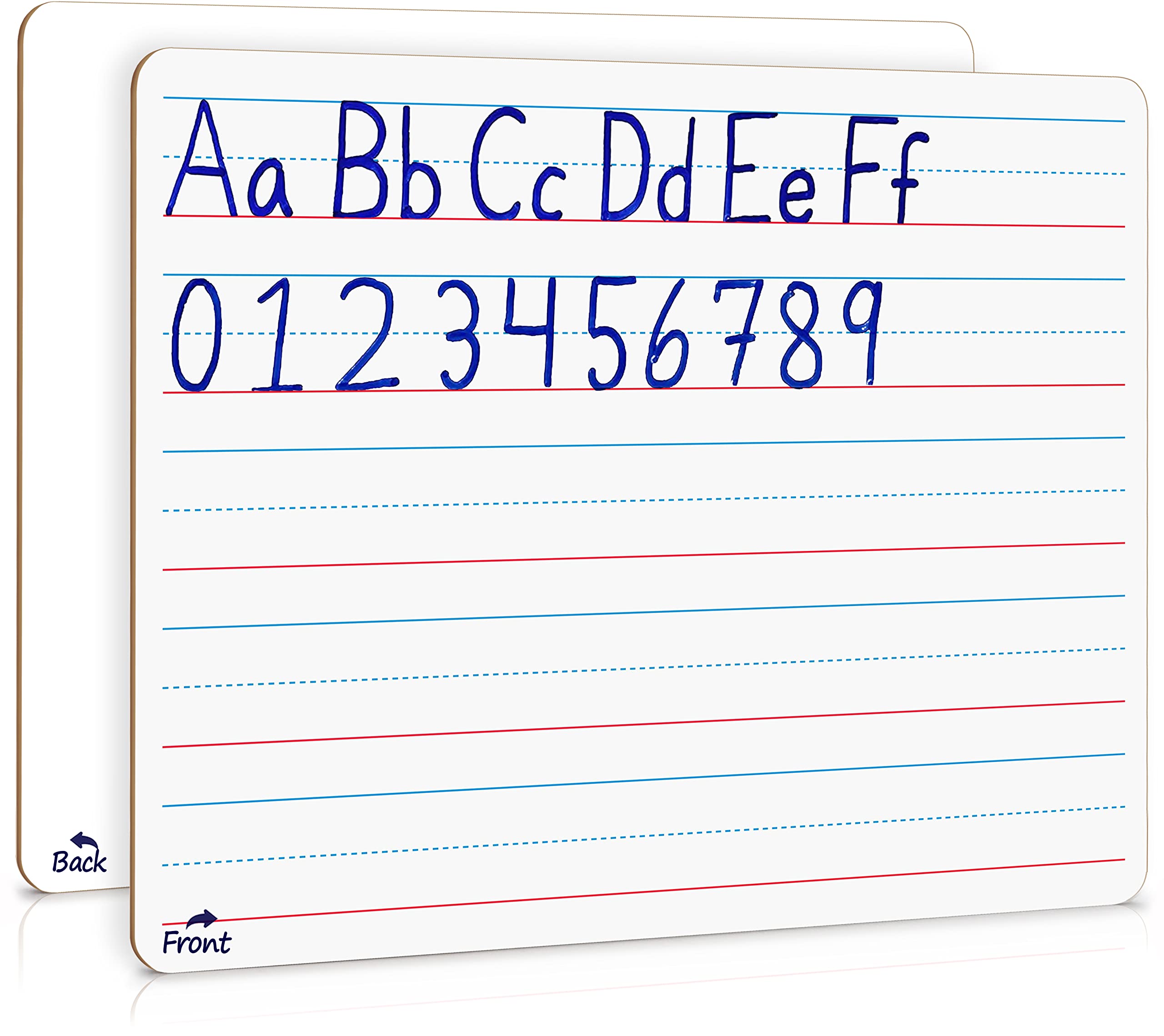 Scribbledo Double Sided Whiteboard Lined Dry Erase Board For Kids Ruled Writing Board Handwriting Practice Small White 9X12 Dry
