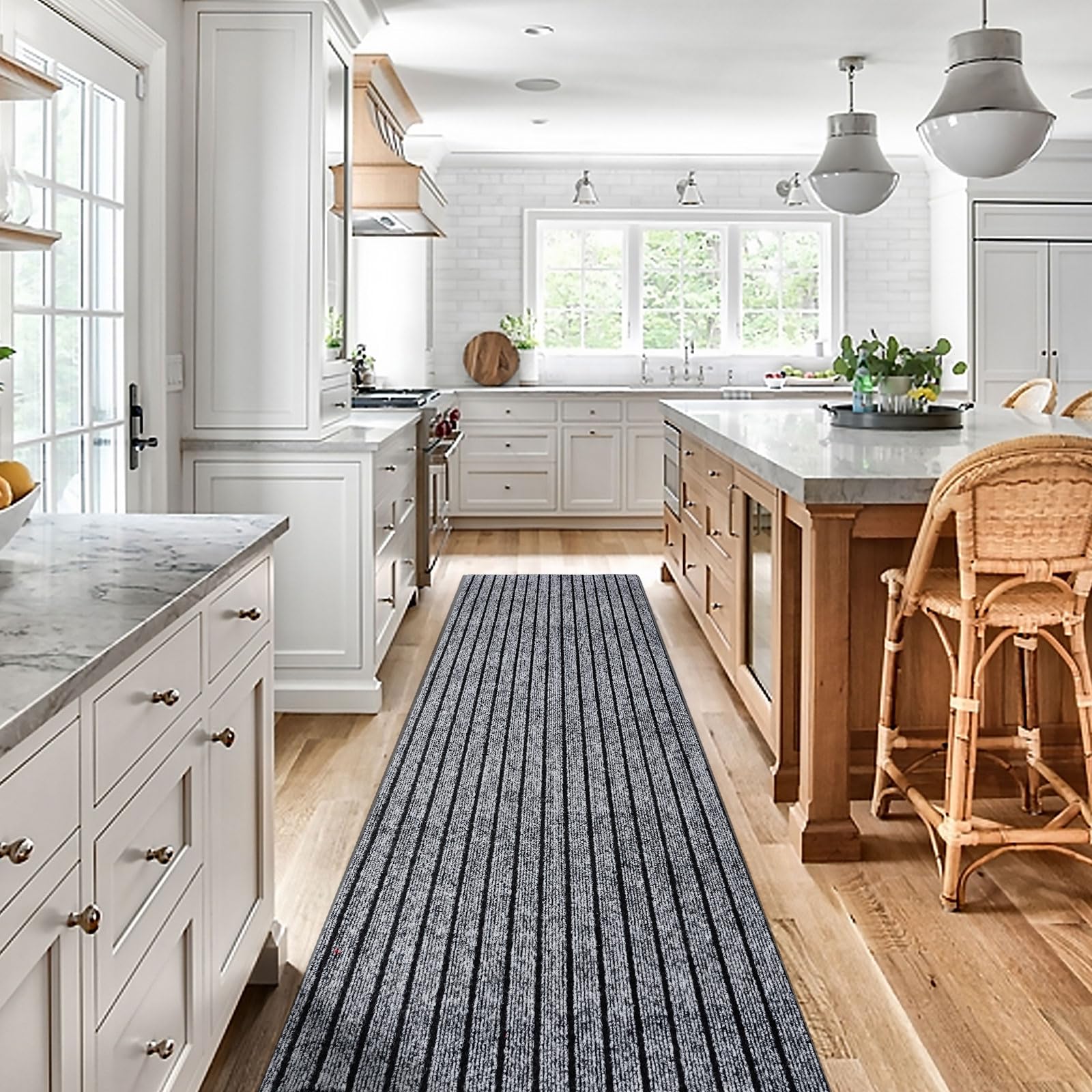 Gotohipi Custom Sizes Runner Rug 2'x9'Indoor Outdoor Utility Carpet,Area Rugs with Non Slip Rubber Backing for Hallway Kitchen E