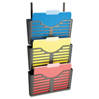 Officemate Verticalmate File Pocket With Hanger Set, Gray, 3 Pack (29314)
