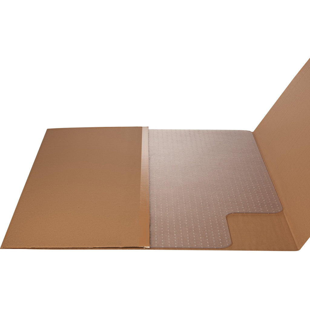 Lorell PlushMat Wide Lip Chairmat Chair Mat, Clear