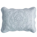 Chixin Microfiber Standard Pillow Shams Set Of 2 - Quilted Decorative Pillow Covers - Light Grey - Size (20'' X 26'')
