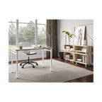Safco 17.25 Inch Tall Wooden Ready Home Office Work Space Stackable Storage Cabinet Bookshelf Filing Unit Organizer Décor, Beige