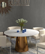 Neos Modern Furniture T0837GY Dining Table, White/Gray