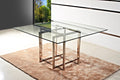 Neos Modern Furniture T200-N Dining Table, Clear