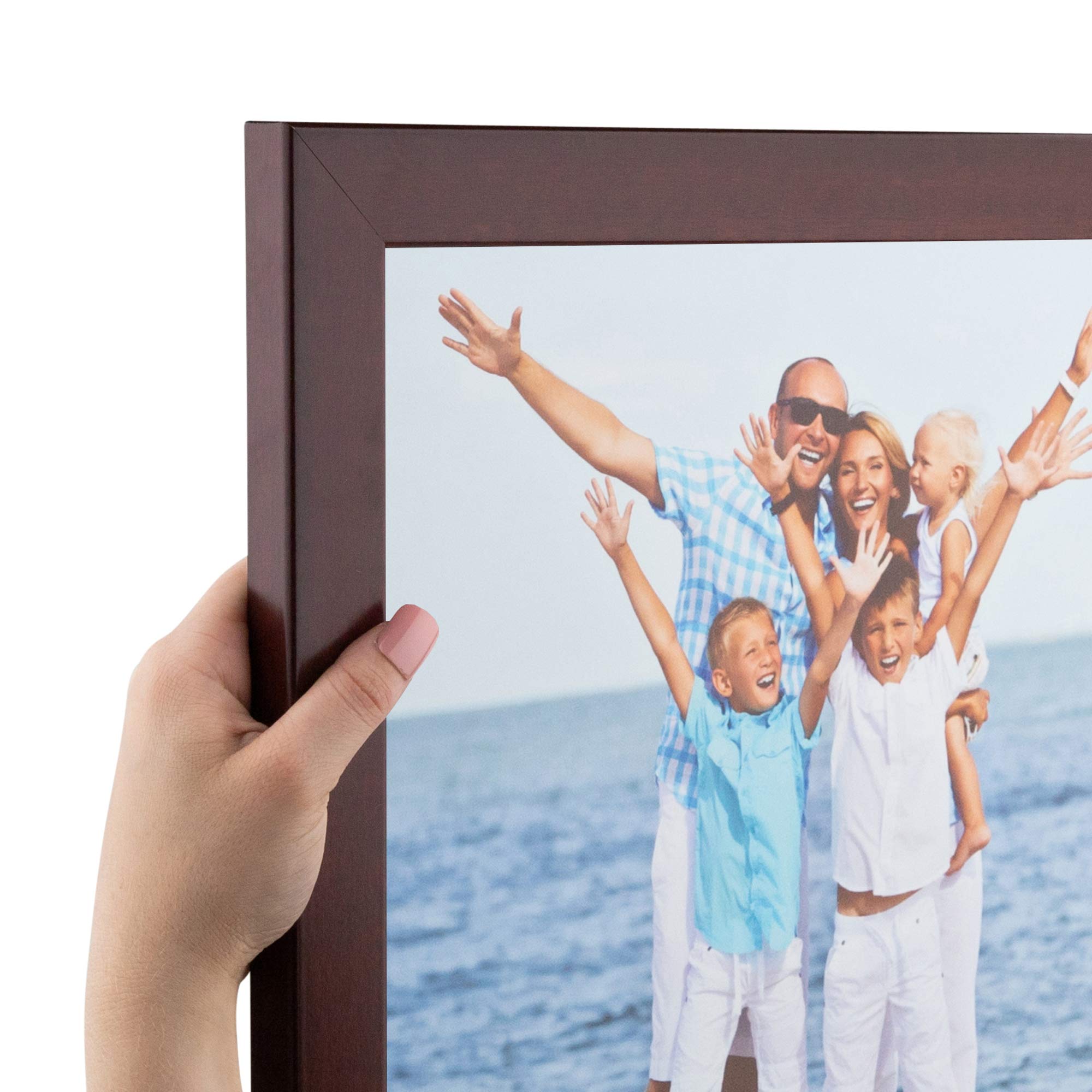 ArtToFrames 20x27 Inch Red Picture Frame, This 1.25 Inch Custom MDF Poster Frame is Cherry - Comes with Economy Acrylic and Corr