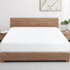 Bamboo Viscose Cooling Fitted Sheet Twin Size Only, 400 Thread Count, 16'' Deep Pocket Cooling Bottom Sheets For Hot Sleeper, Si