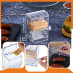 Tessco 2 Pieces Toothpick Dispenser Creative Clear Knob Switch Acrylic Toothpick Holder Automatic Toothpicks Box For Table Kitch