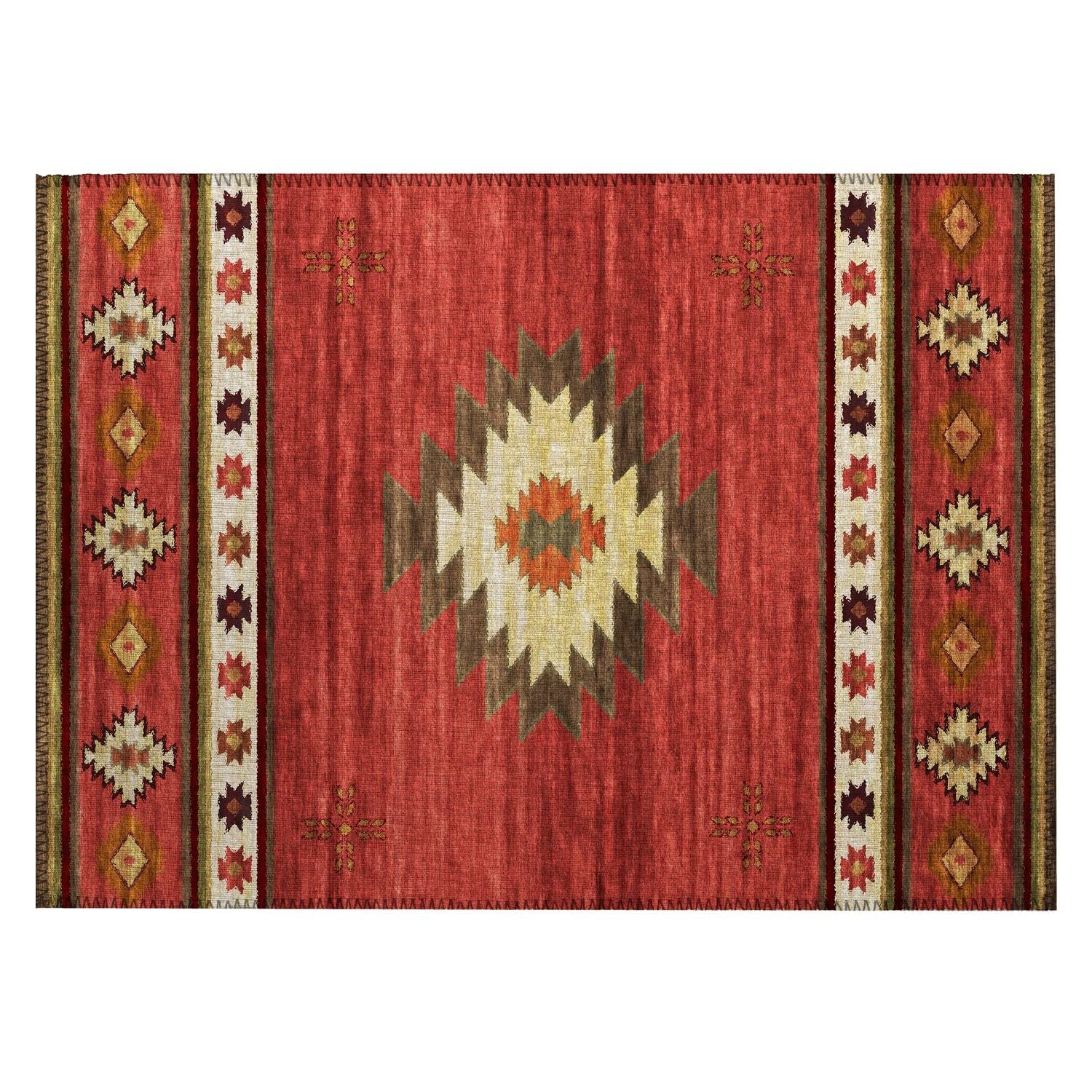 Phoenix Ph4 Red Southwestern Rug Rectangle 9' X 12'