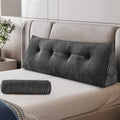 Z-Hom Full Pillow Headboard With 2 Roll Pillow, Wedge Pillow Triangular Headboard Pillow, Large Reading Pillow Standard Bed For