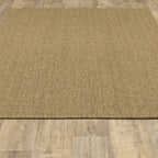 HomeRoots Polypropylene 2’x4’ Solid Tan Indoor Outdoor Scatter Rug