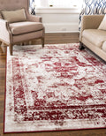 Unique Loom Sofia Collection Area Rug - Salle Garnier (6 1 x 9 Rectangle, Burgundy/ Ivory)