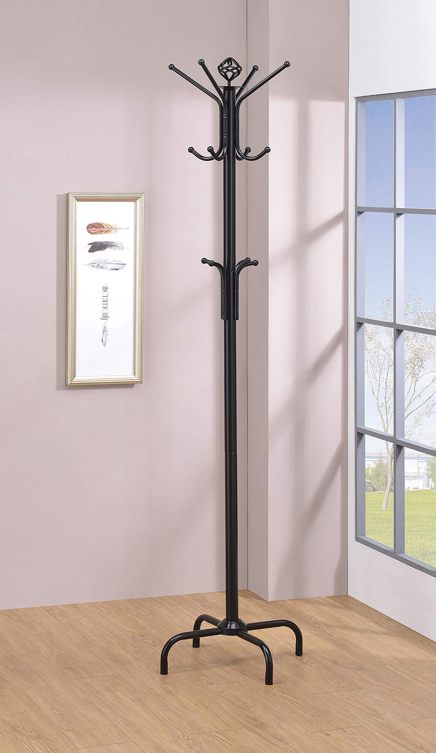 Coaster Home Furnishings Spider Coat Rack Black, 74 Inch (CO-2019)