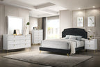 Acme Zeena Queen Bed in Black Velvet