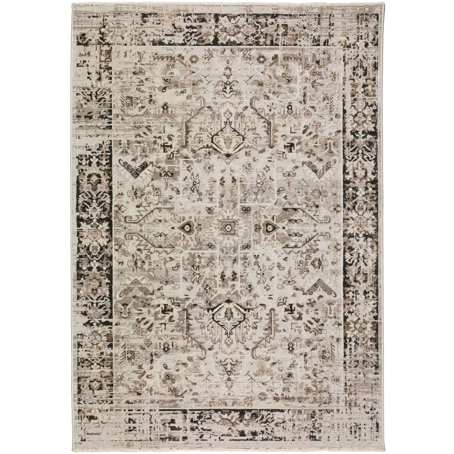 Antalya Ay4 Gray Transitional Rug Rectangle 5' 3" X 7 ' 8"