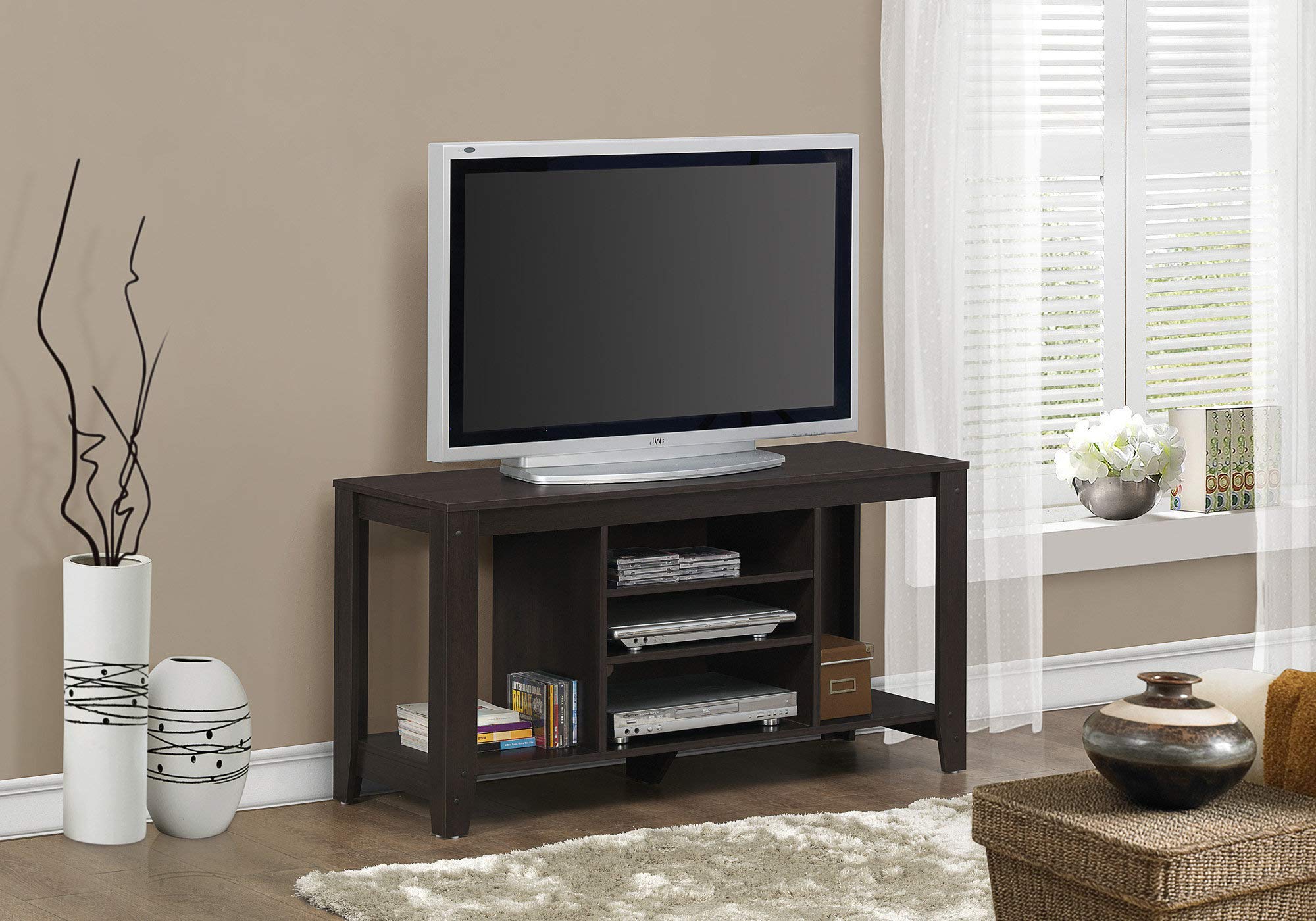 Monarch Specialties Cappuccino TV Console, 48-Inch
