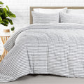 Hombys Oversized King Boho Comforter Set 120X98, Black White Tufted Jacquard Geometry Bedding Comforter For King Bed, Shabby Chi