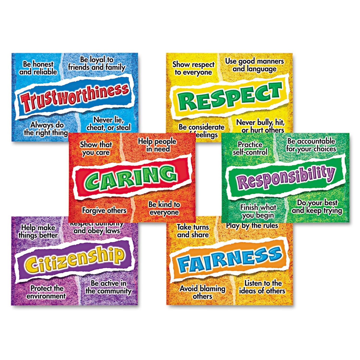 Trend Enterprises, Inc. T-A67913 Character Choices Argus Posters Combo Pack, 6 Pieces