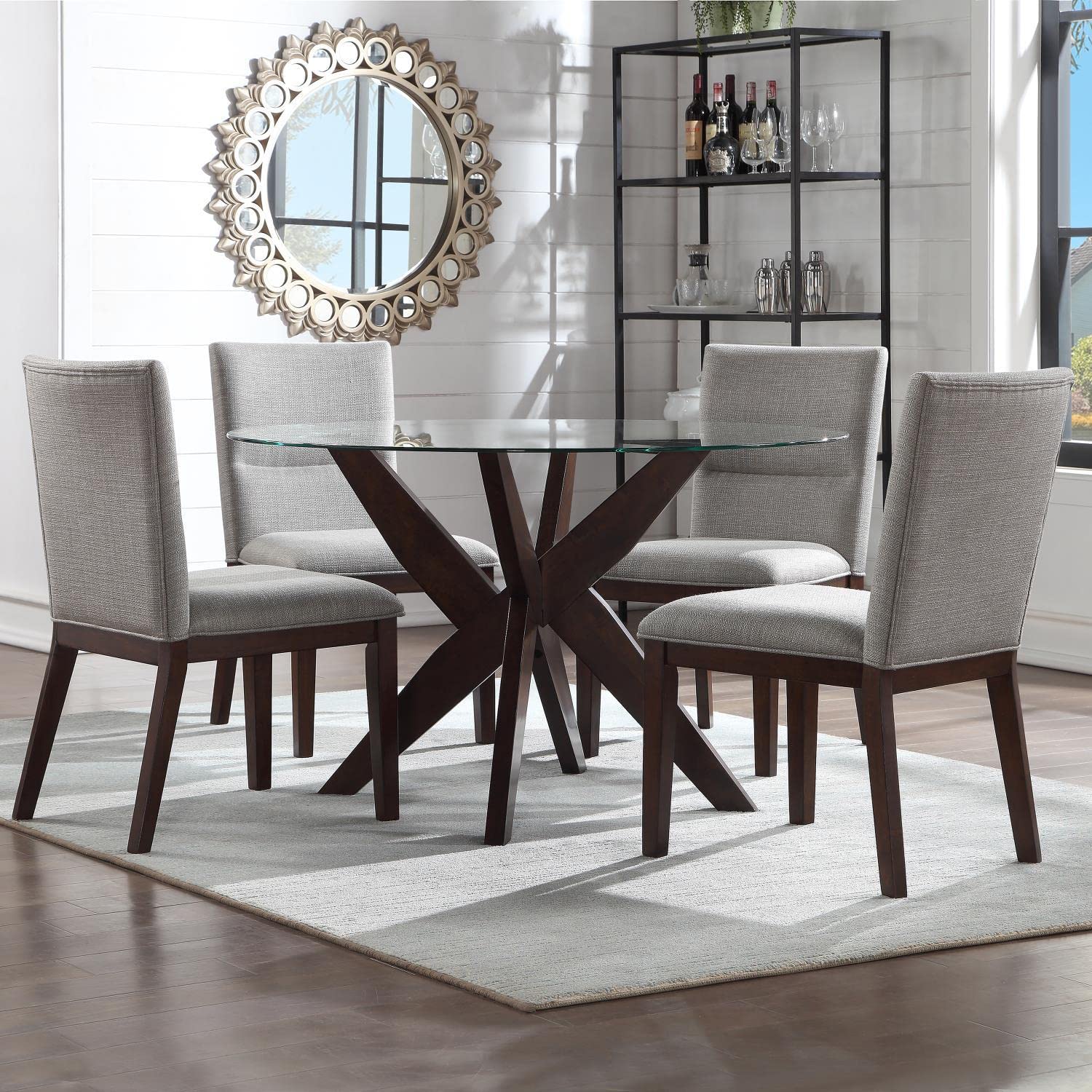 Steve Silver Amalie Brown Side Chair, Beige