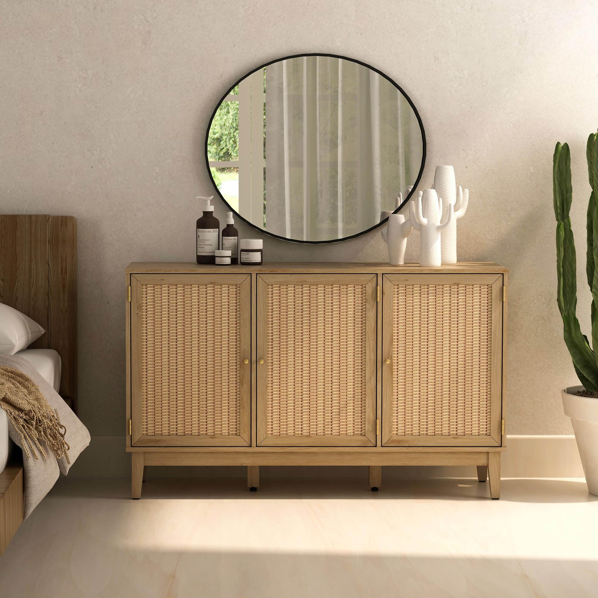 Anderson Teak Bodrum 50" Wide Rattan Sideboard, Extra Large, Brown