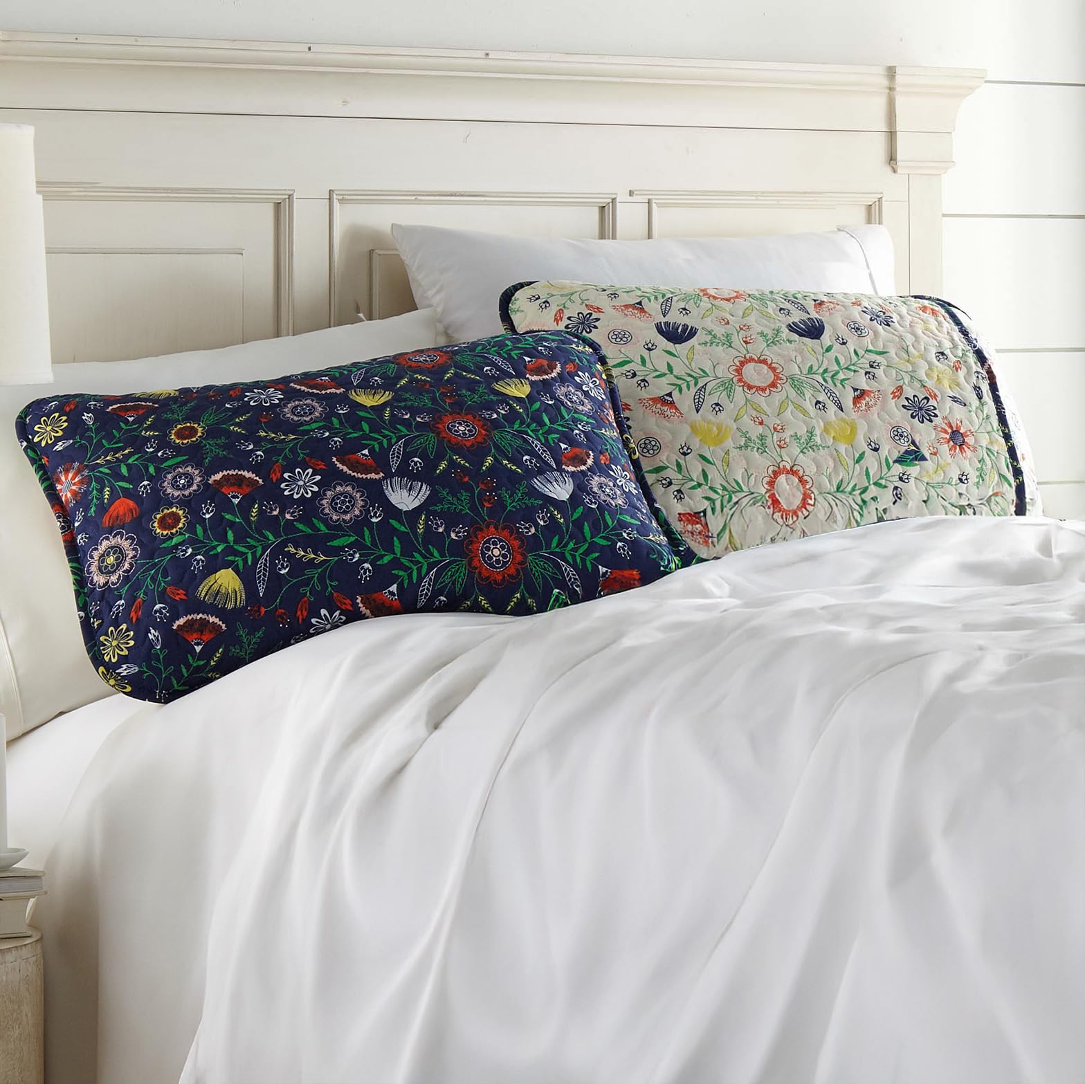 Southshore Fine Living, Inc. Boho Throw Pillow Covers 26'X26', Set Of 2 Euro Sham Covers, Quilted Pillow Shams 26X26 To Match