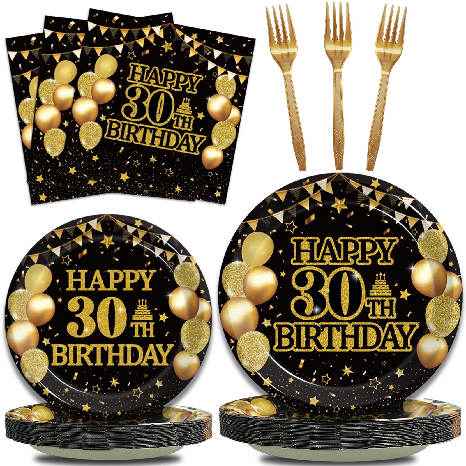 Kepeel 96Pcs 30th Birthday Party Tableware Set, Back in 1994 Birthday Party Decorations Supplies for Men Women Kepeel Cheers to 
