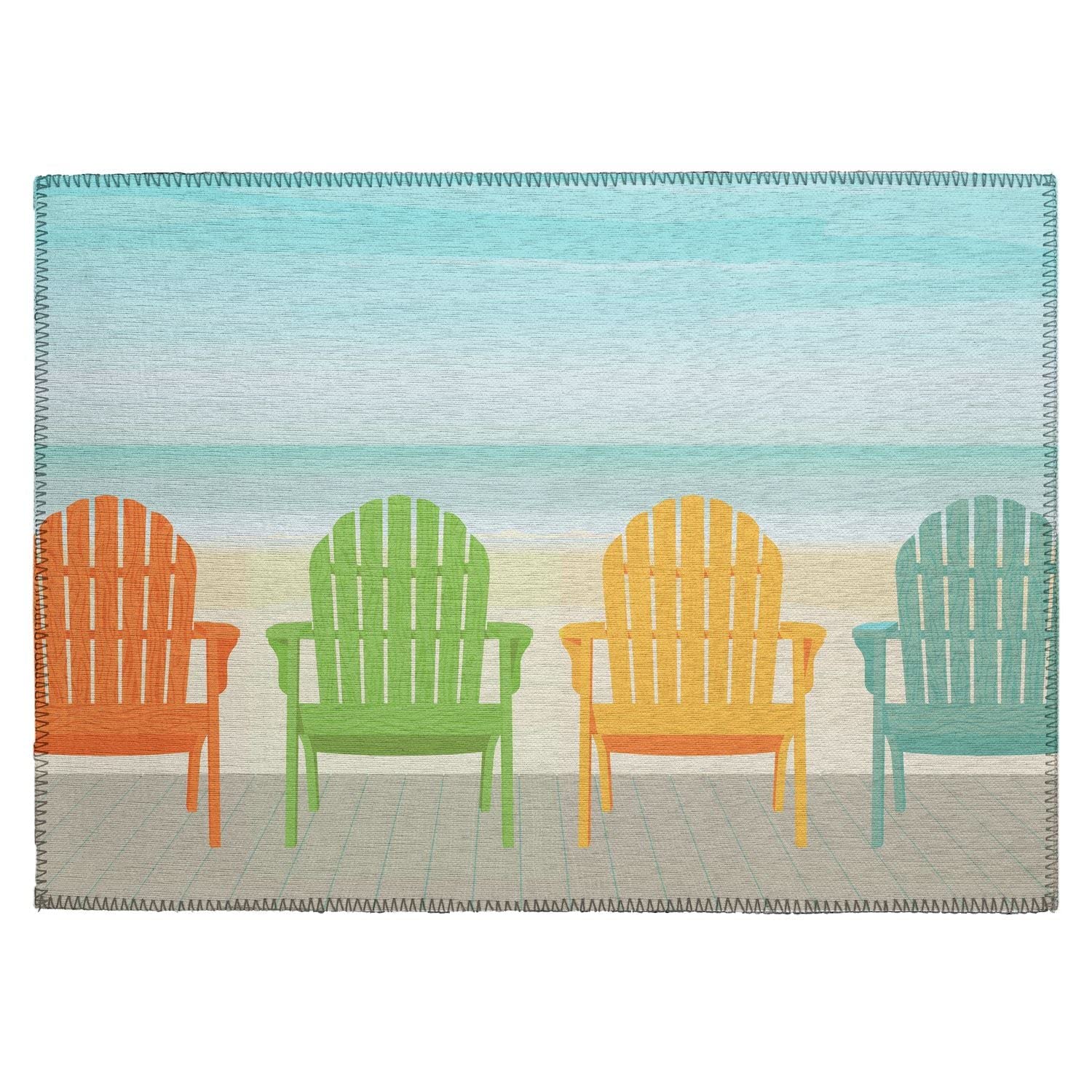 Harbor Ha1 Blue Coastal Rug Rectangle 8' X 10'