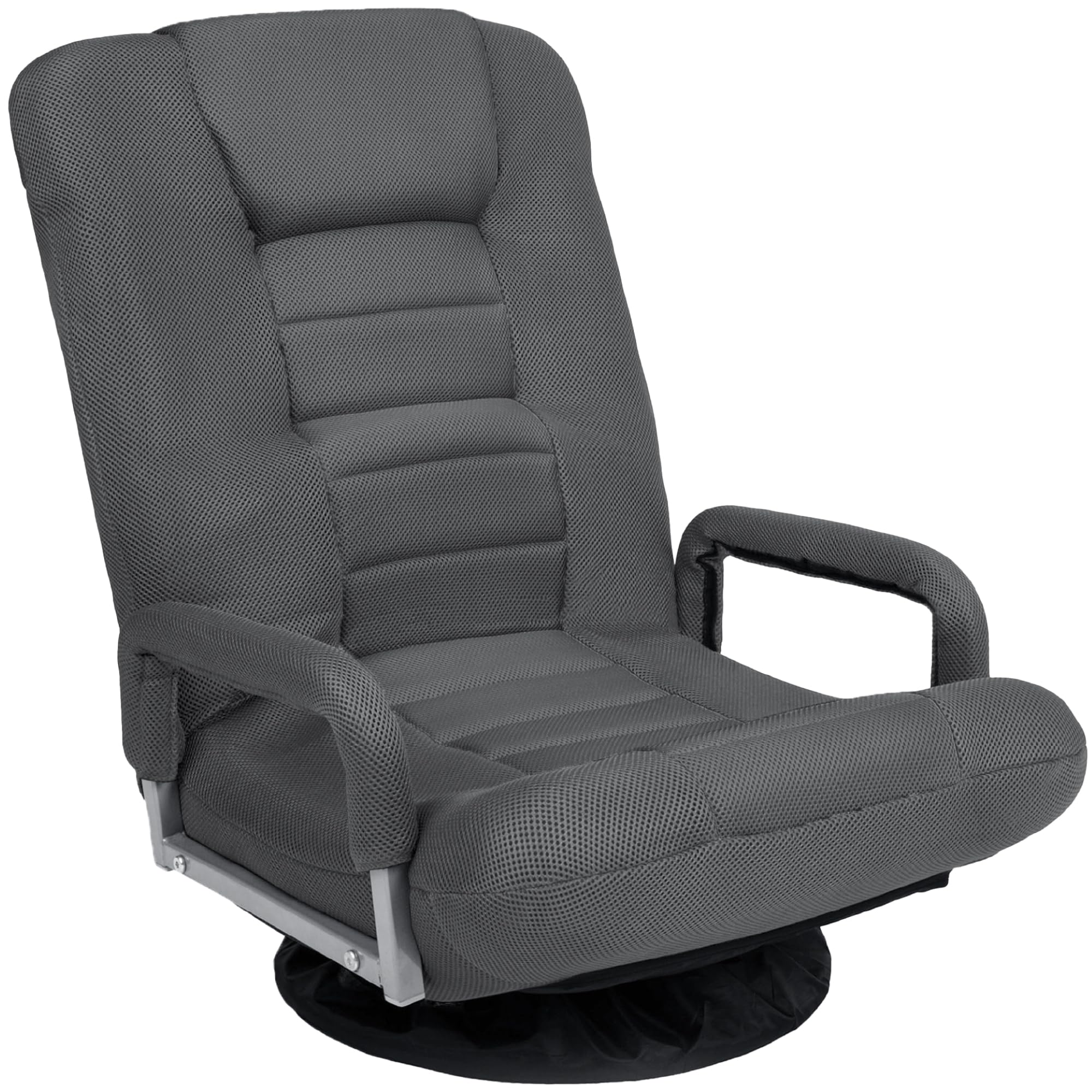 Best Choice Products Swivel Gaming Chair 360 Degree Multipurpose Floor Chair Rocker for TV, Reading, Playing Video Games w/Lumba