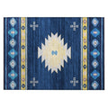 Phoenix Ph4 Blue Southwestern Rug Rectangle 5' X 7 ' 6"