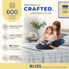 Thread Spread 100% Egyptian Cotton Printed Bed Sheets - 600 Thread Count 4 Pc Full Sheet Set, Hotel Luxury Sateen Bedsheets, 16' Deep Pocket Soft Cooling Sheets For Full Size Bed - Dotted Stripe