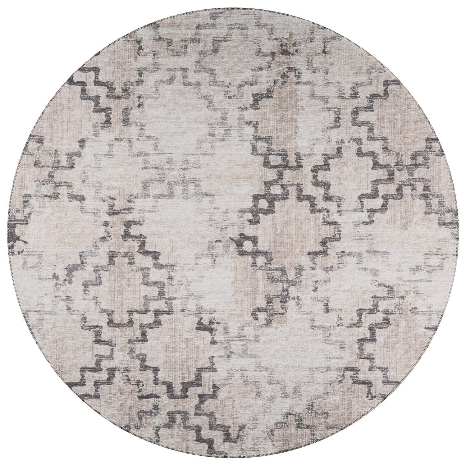 Sedona Sn15 Beige Transitional Rug Round 4' X 4'