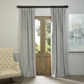Hpd Half Price Drapes Signature Velvet Thermal Blackout Curtains For Living Room 96 Inch Long (1 Panel) Rod Pocket Insulated Blackout Curtains For Bedroom Window Curtains, 50W X 96L, Silver Grey