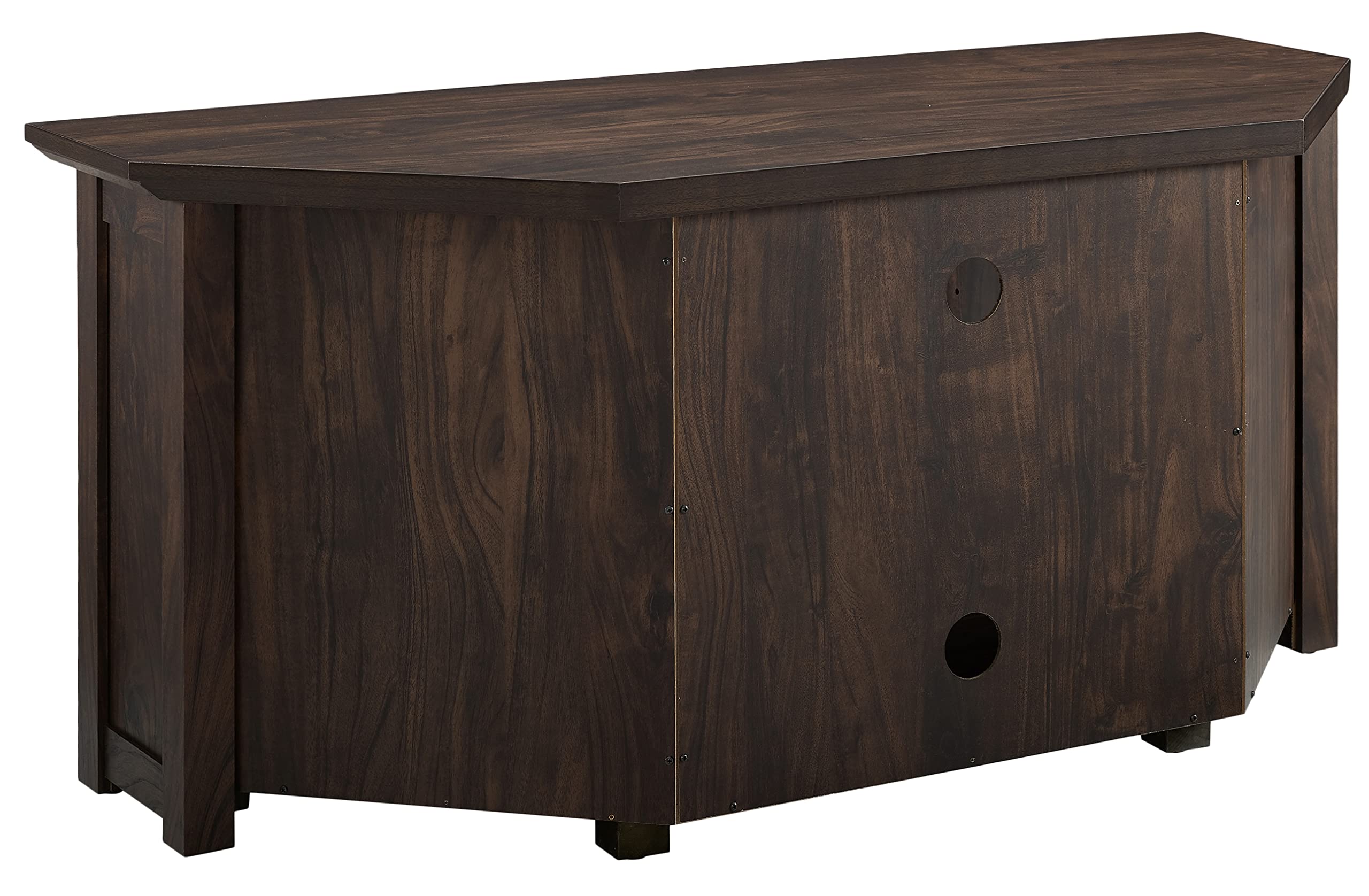Crosley Furniture Camden TV Stand for 50+ inch TVs, Dark Walnut, 48-inch Corner, Adjustable Shelves, Model CF101248-DW