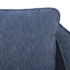 Madison Park Brianne Swivel Chair - Solid Wood, Plywood, Metal Base Accent Armchair Modern Classic Style Family Room Sofa Furniture, 29.5" Wide, Navy