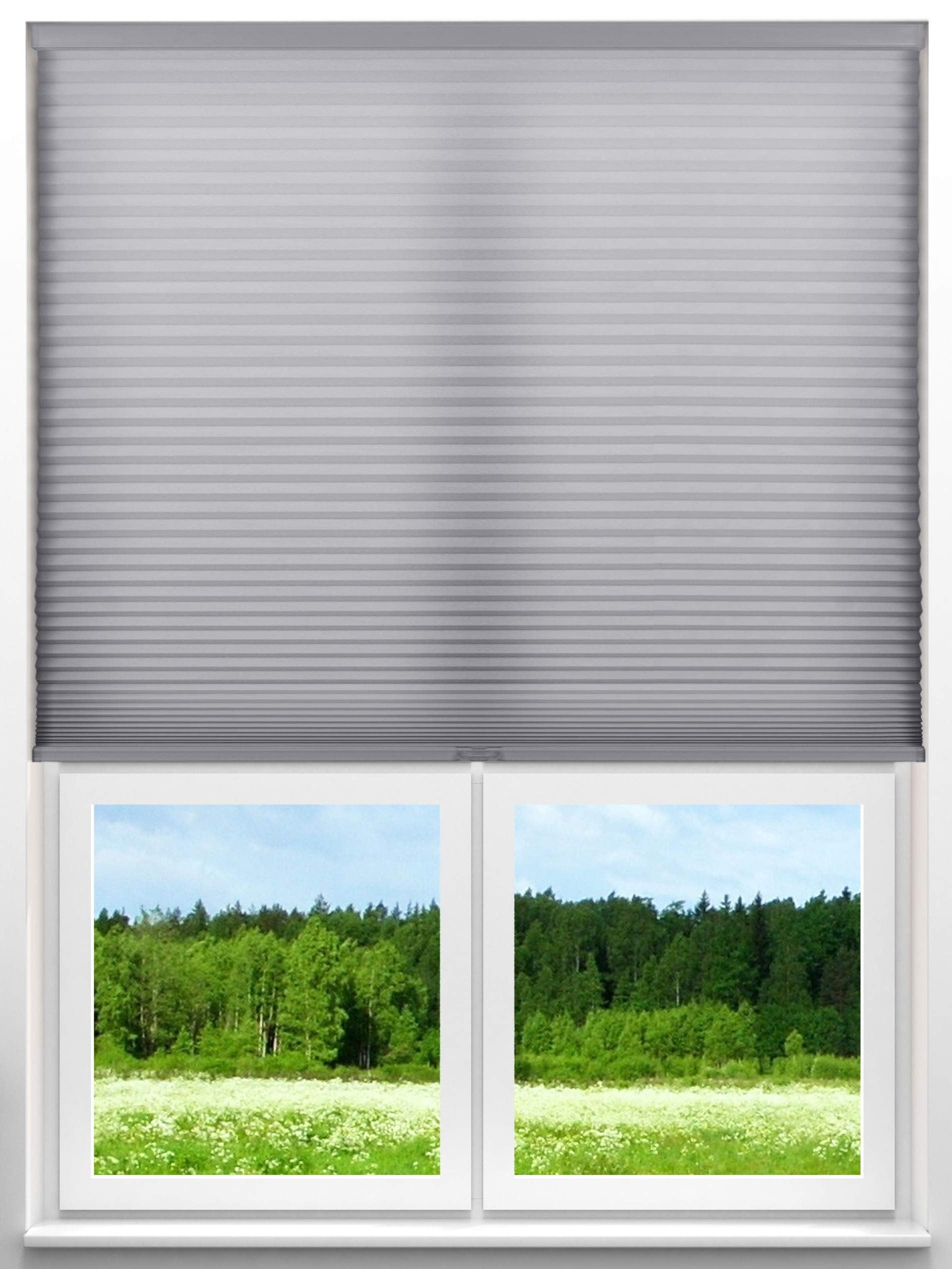Arlo Blinds Single Cell Light Filtering Cordless Cellular Shades, Color: Grey, Size: 24.5'' W X 72'' H