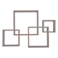 Danya B. Decorative Wall Mount Floating Intersecting Cube Accent Wall Shelf (Weathered Oak)