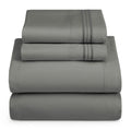Hearth & Harbor Full Size Sheets - 4 Piece Bed Sheet Set, Hotel Luxury Double Brushed Bed Sheets - Extra Soft Bedding Sheets & Pillowcases, Full, Charcoal Grey