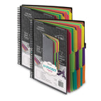 Samsill 2 Pack Deluxe 24 Pocket Spiral Project Folder Organizer With 12 Dividers, Notepad, Customizable Front Cover, Erasable Wr