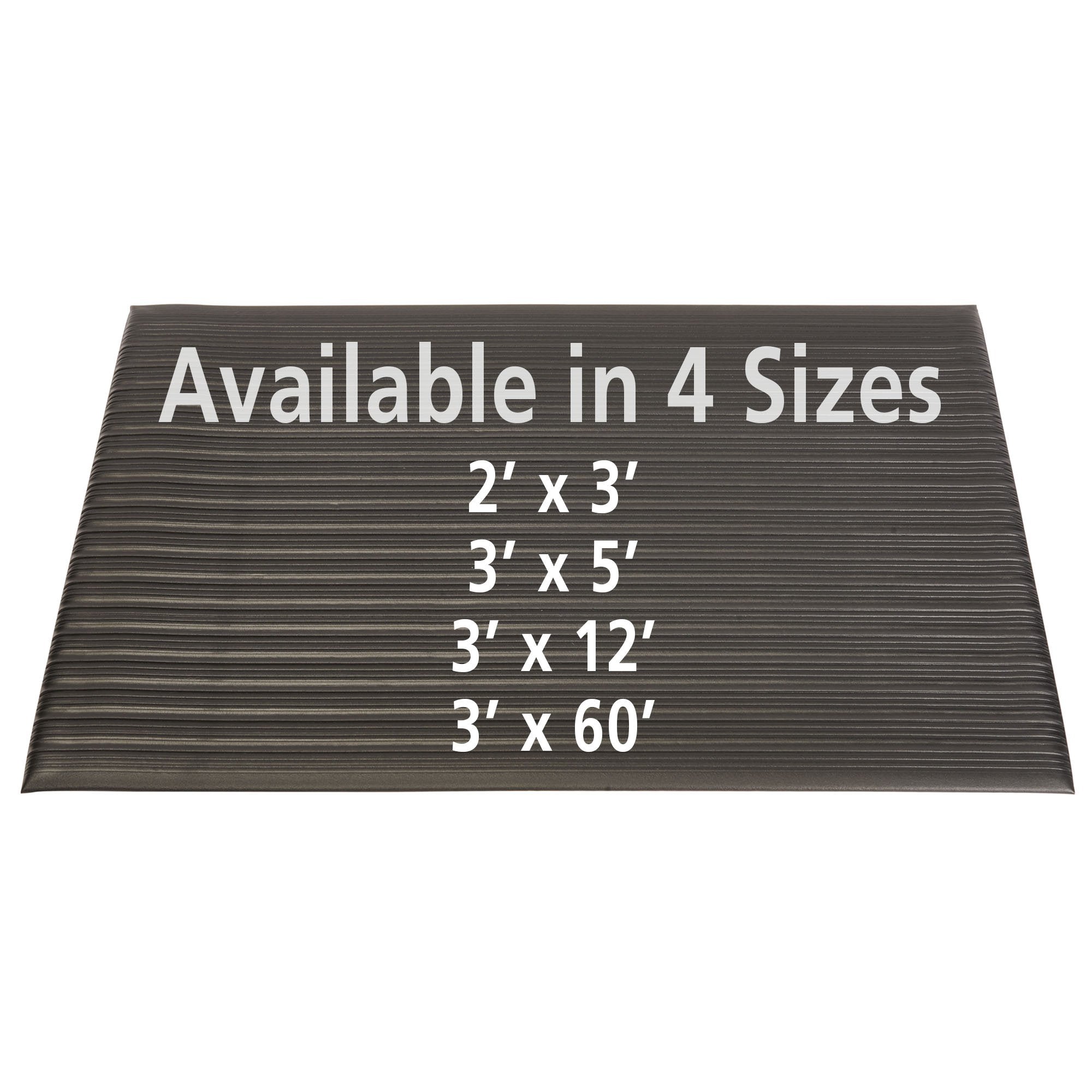 Genuine Joe Joe Air Step Anti-Fatigue Floor Mat, 3 by 5-Feet, Black