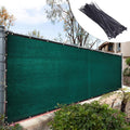 Royal Shade Custom Size 4' X 143' Green Fence Privacy Screen Windscreen Cover Netting Mesh Fabric Cloth - Cable Zip Ties Include