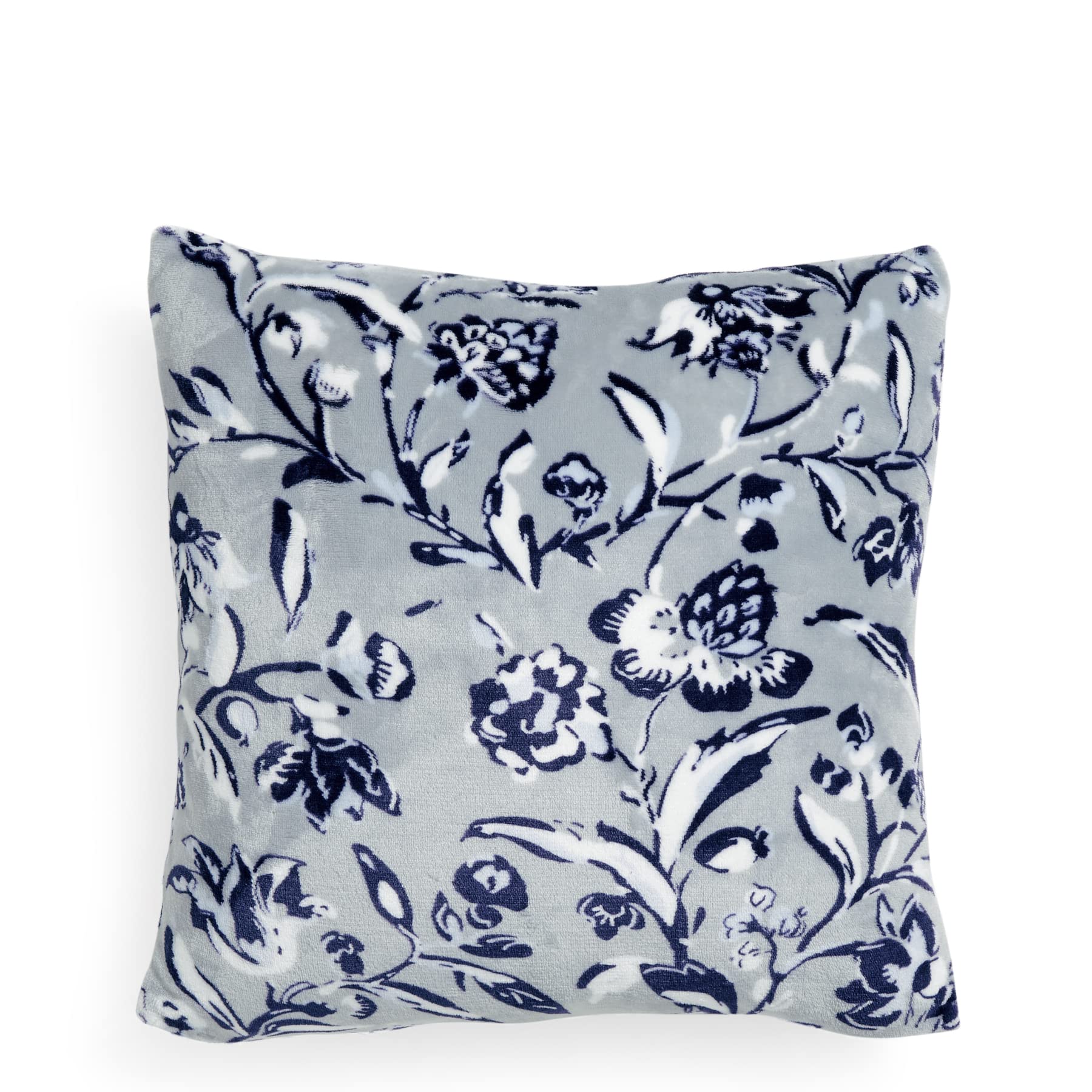 Vera Bradley Women'S Decorative Throw Pillow With Removeable Hypoallergenic Insert, Perennials Gray, One Size