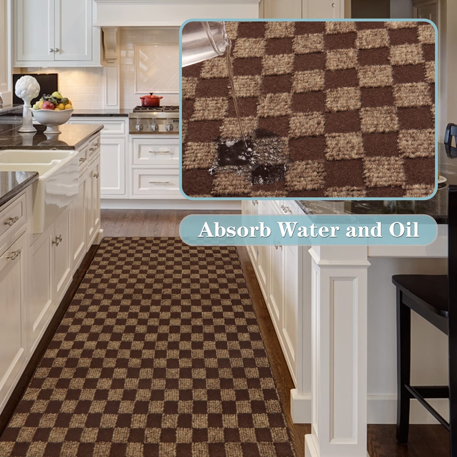 Runner Rug 3Ft X 7Ft, Ayoha 2'-82' Utility Carpet Runner For Entryway Hallway Aisles Balcony Garages, Area Rugs With Non-Slip Ru